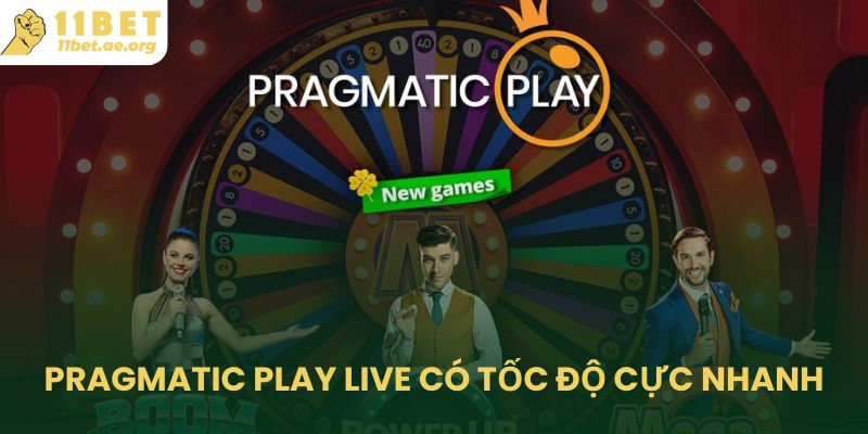 Pragmatic Play Live cũng sở hữu hàng loạt trò chơi casino live với tốc độ nhanh